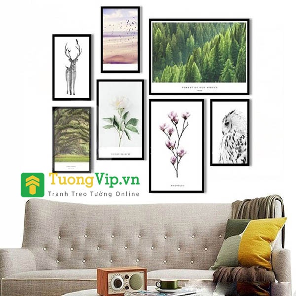 Tranh treo phòng ngủ vợ chồng - Tranh Lá Cây Thiên Nhiên