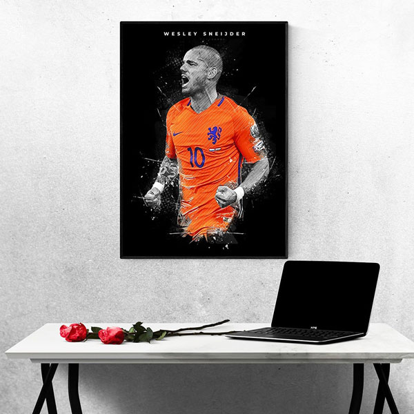 Tranh Treo Tường Cầu Thủ Bóng Đá Weslay Sneijder 