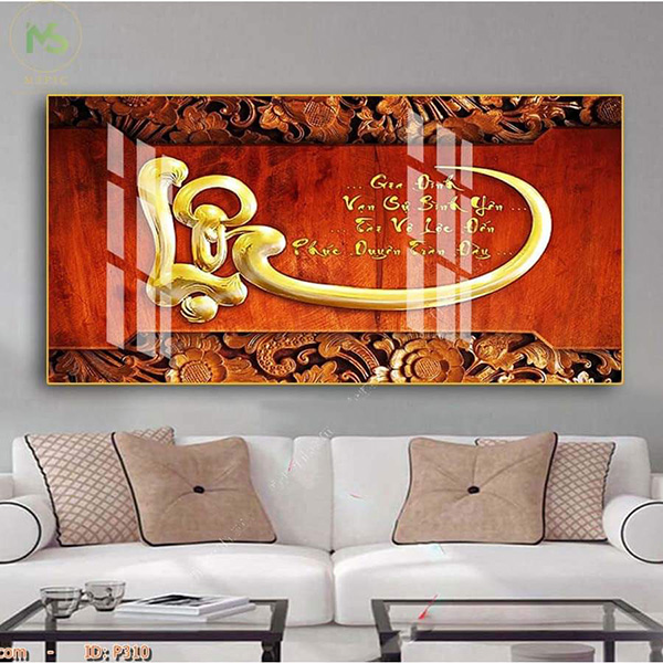 Tranh Treo Tường Chữ Lộc Thư Pháp