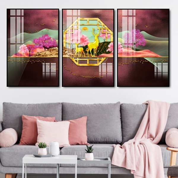 Tranh Treo Tường Đôi Hươu Nghệ Thuật 2