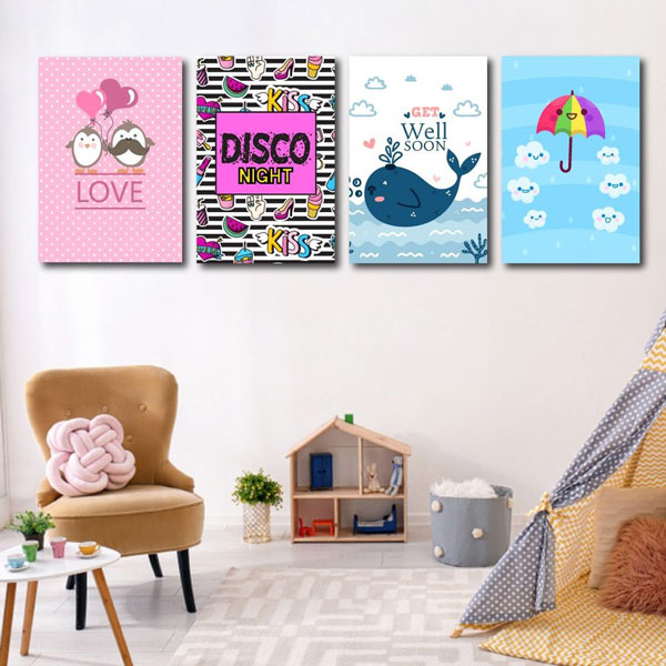 Tranh Treo Tường Gấu Và Thỏ
