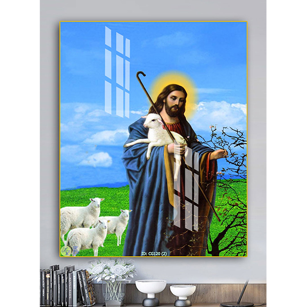 Tranh Treo Tường Giáng Sinh Chúa Giê-su Chăn Chiên Lành 01