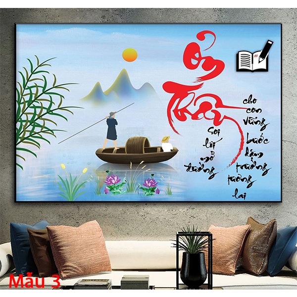 Tranh Treo Tường Mừng Ngày Nhà Giáo Việt Nam 20/11 - Chữ Thư Pháp Công Ơn Thầy Cô