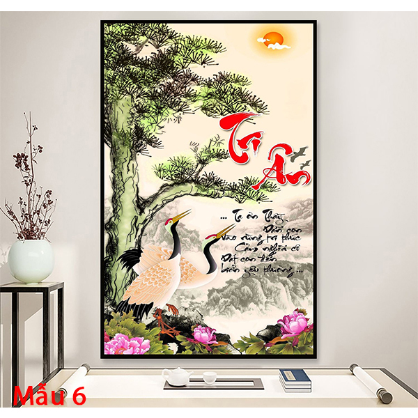 Tranh Treo Tường Mừng Ngày Nhà Giáo Việt Nam 20/11 - Chữ Thư Pháp Công Ơn Thầy Cô