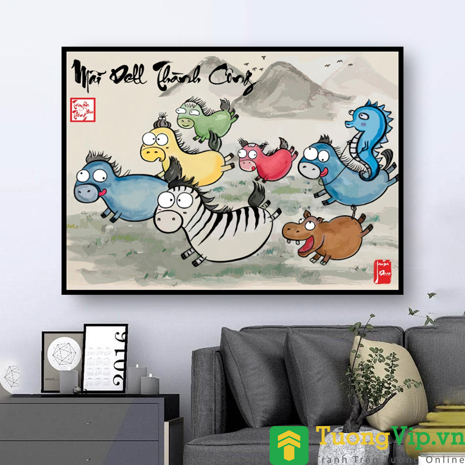 Tranh Treo Tường Nghệ Thuật Hoạt Hình Hài Hước - Mãi Dell Thành Công