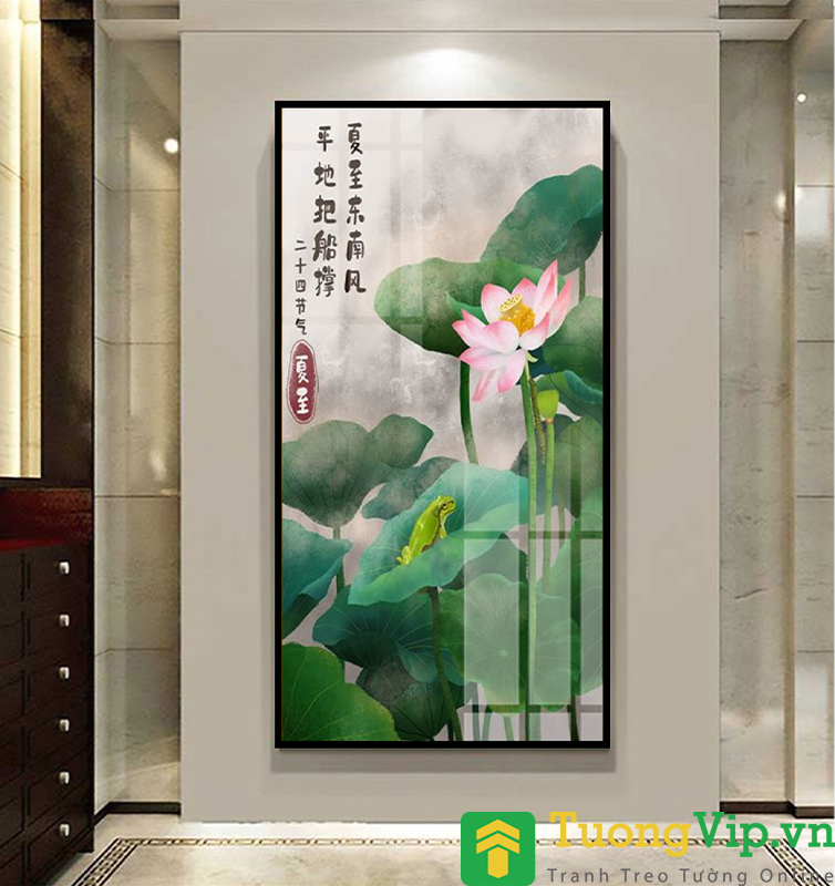 Tranh Treo Tường Phong Thuỷ Hoa Sen Nghệ Thuật 03 (4 Mẫu)