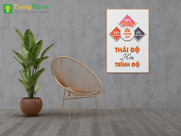 Tranh Treo Tường Thái Độ Hơn Trình Độ Mẫu 02 