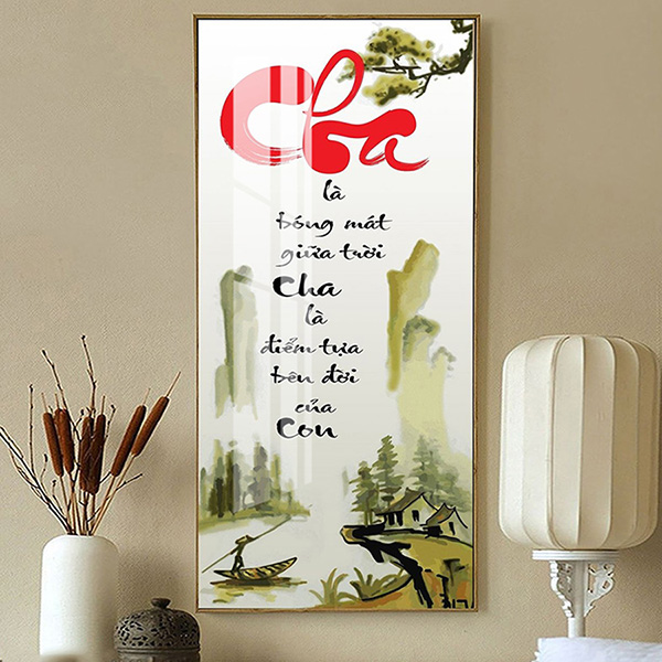 Tranh Treo Tường Thư Pháp Chữ Cha