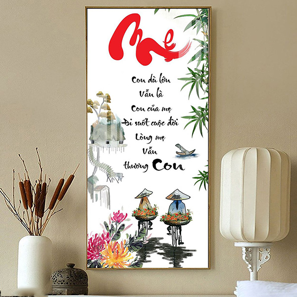 Tranh Treo Tường Thư Pháp Chữ Mẹ