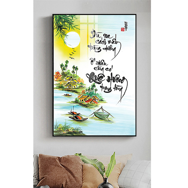 Tranh Treo Tường Thư Pháp Quê Hương